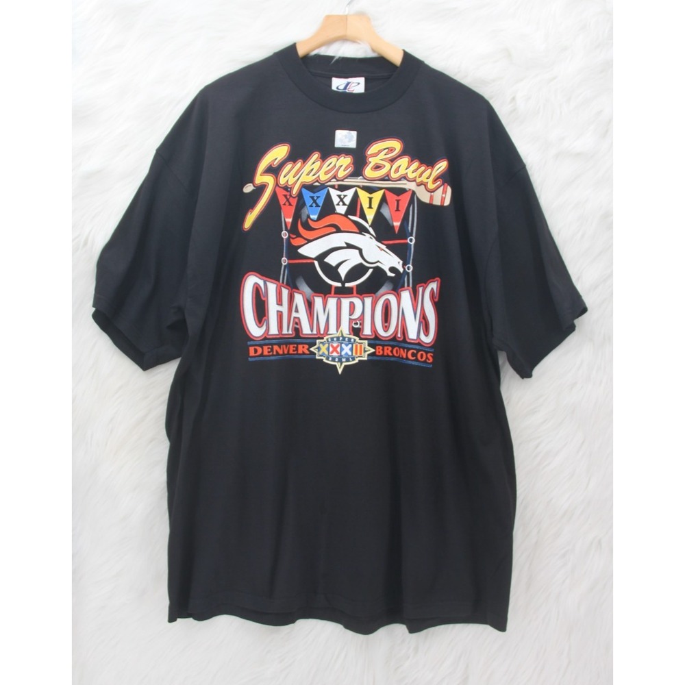 Denver Broncos Super Bowl XXXII Champions Shirt XXL Logo 7 1997 Vintage 2XL NWOT